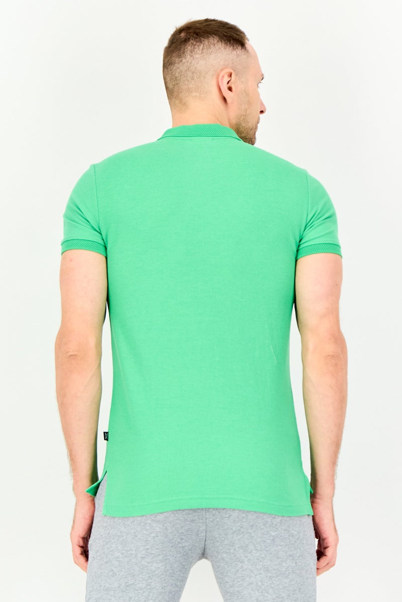 PUMA Men Sportswear Fit Short Sleeve Outdoor Polo Shirt, Green - Image 4