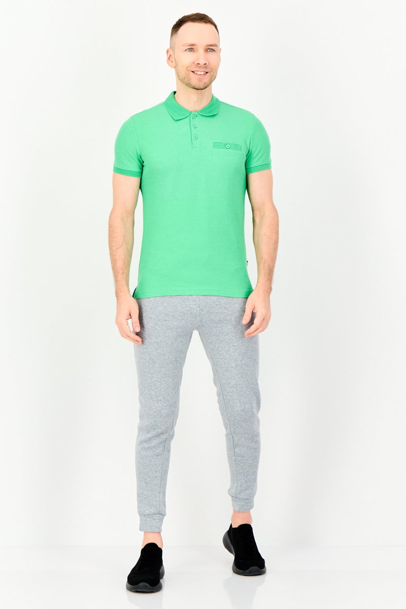 PUMA Men Sportswear Fit Short Sleeve Outdoor Polo Shirt, Green - Image 3