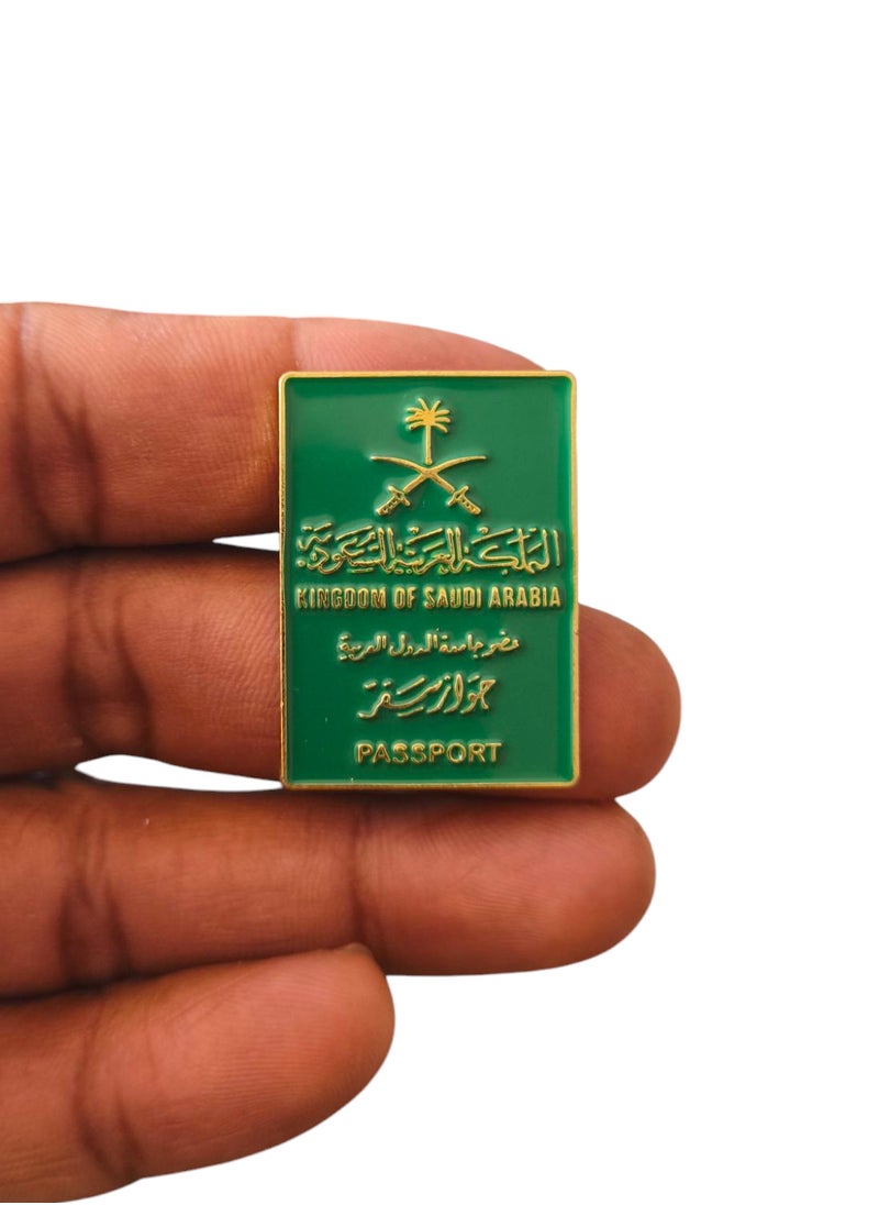 Saudi Passport Shape Metal Sticker for Mobile or Any Smooth Surface