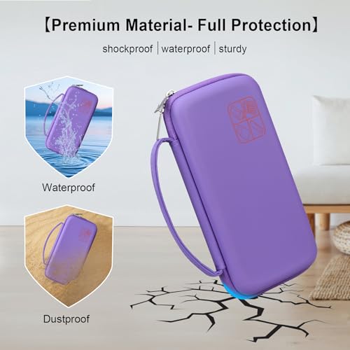 Elonbo Carrying Case for Texas Instruments TI-84 Evo Graphing Calculator, TI-84 Plus CE Evo Graphing Calculator Storage Protective Holder, Extra Mesh Pocket Fits Cable Charger, Purple - Image 5
