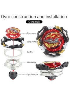 NIBEMINENT Spinning top Set, Battle Battling Top Gyro, Burst Tops , Bey Blade Set with Launchers, Toy Gift for Boys Kids Ages 6+  - Image 4