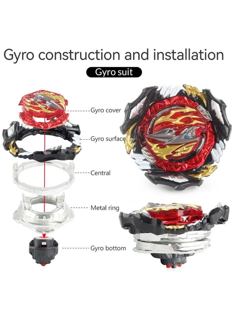NIBEMINENT Spinning top Set, Battle Battling Top Gyro, Burst Tops , Bey Blade Set with Launchers, Toy Gift for Boys Kids Ages 6+ - Image 4