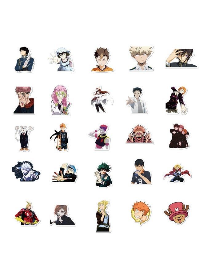 إسكدنيا 50 قطعة ملصقات أنيمي ، تتضمن مجموعة متنوعة من الرسوم المتحركة الشهيرة ، ملصقات مقاومة للماء لأجهزة الكمبيوتر المحمول ، لوح التزلج ، زجاجات المياه ، الكمبيوتر ، الهاتف ، الجيتار ، ملصقات للأطفال والمرا - Image 2