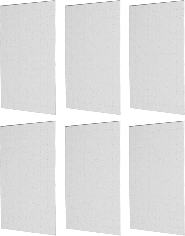 White DIY Sublimation Heat Transfer Puzzle Set 10 Packs 120 Pieces A4 Halloween - Image 1