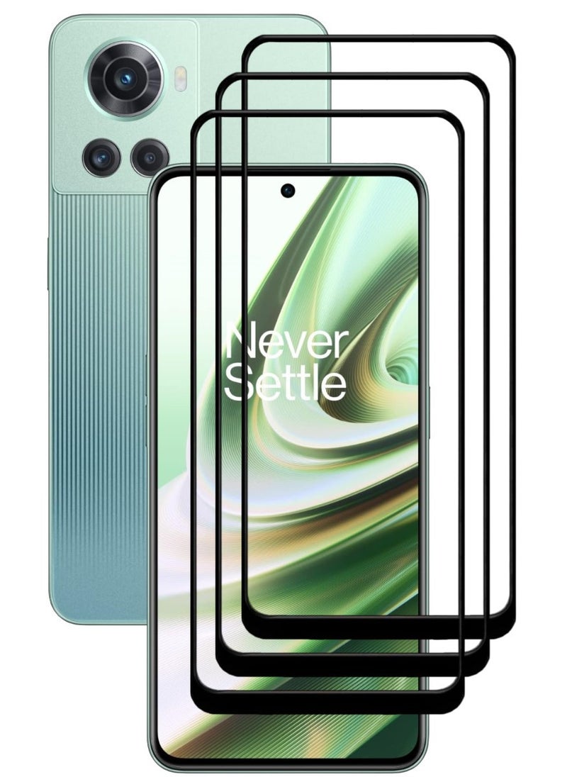 ACLIX 3 Pieces Antistatic ESD Dustproof Premium Quality High Definition Tempered Glass Screen Protector Designed For OnePlus 10R - Image 1