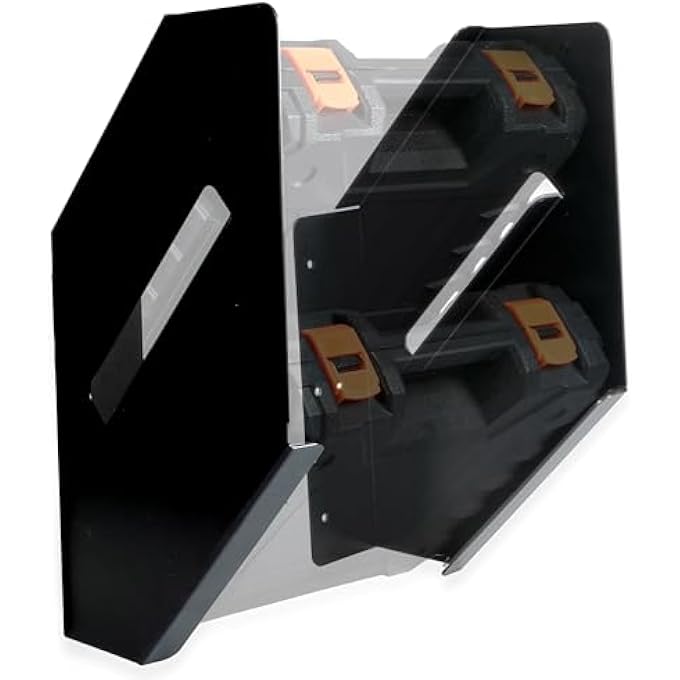 rayihni Small Parts Organizer Box Bracket Kit for Work Van Storage - Fits 2 Large 3.5-5.1 in. Depth Tool Box Organizer, Wall Mount Service Truck Van Shelving Fits All Major Brands - Image 1