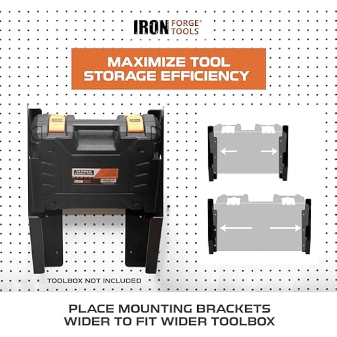 rayihni Small Parts Organizer Box Bracket Kit for Work Van Storage - Fits 2 Large 3.5-5.1 in. Depth Tool Box Organizer, Wall Mount Service Truck Van Shelving Fits All Major Brands - Image 3