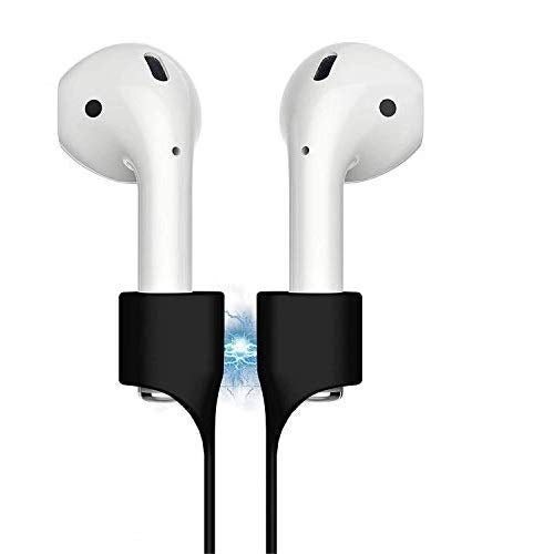 mStick Anti-Lost Magnetic Strap Silicone Cable String for Apple Wireless Earphones 3rd Gen, 1, 2, Pro - Black - Image 1