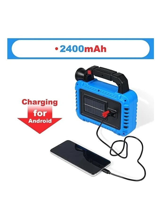 hurry bolt SOLAR MULTIFUNCTIONAL PORTABLE LIGHT Solar Camping Torch Rechargeable USB Rechargeable Power Strip LED Flashlight for Hurricane Emergency Supplies Waterproof Device Charging - Image 4