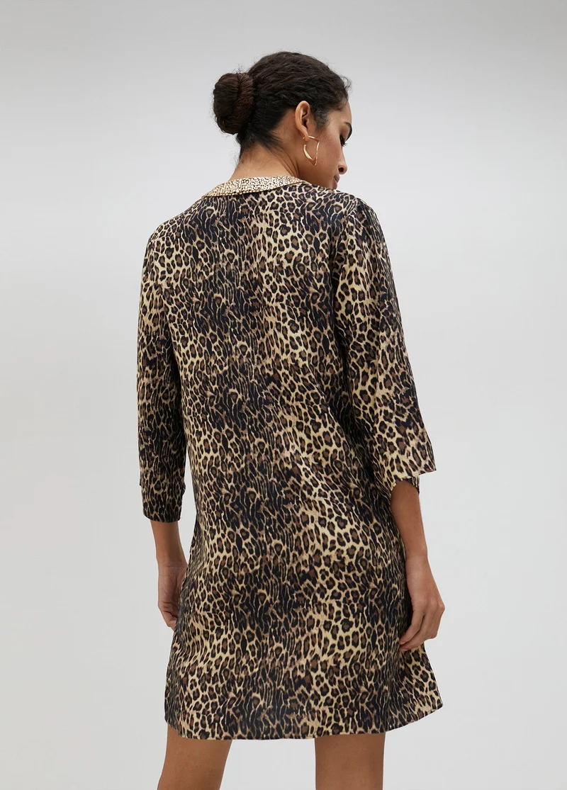 Lola Casademunt Short animal print Kurta dress