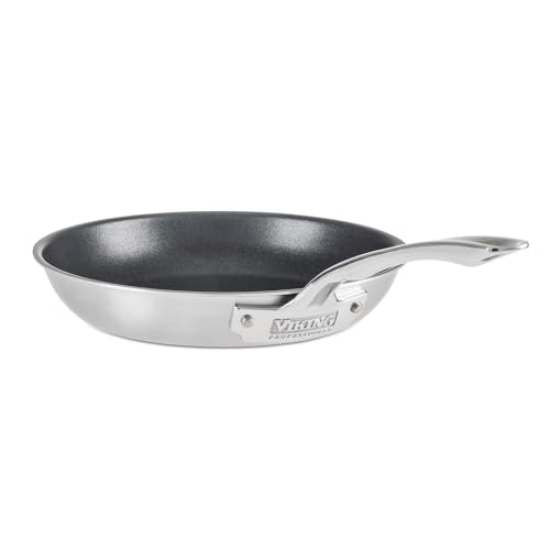 Viking Viking 5Ply Non Stick Frying Pan 10 Inch Stainless Steel Nonstick Fry Pan 5 Liters Satin Finish 