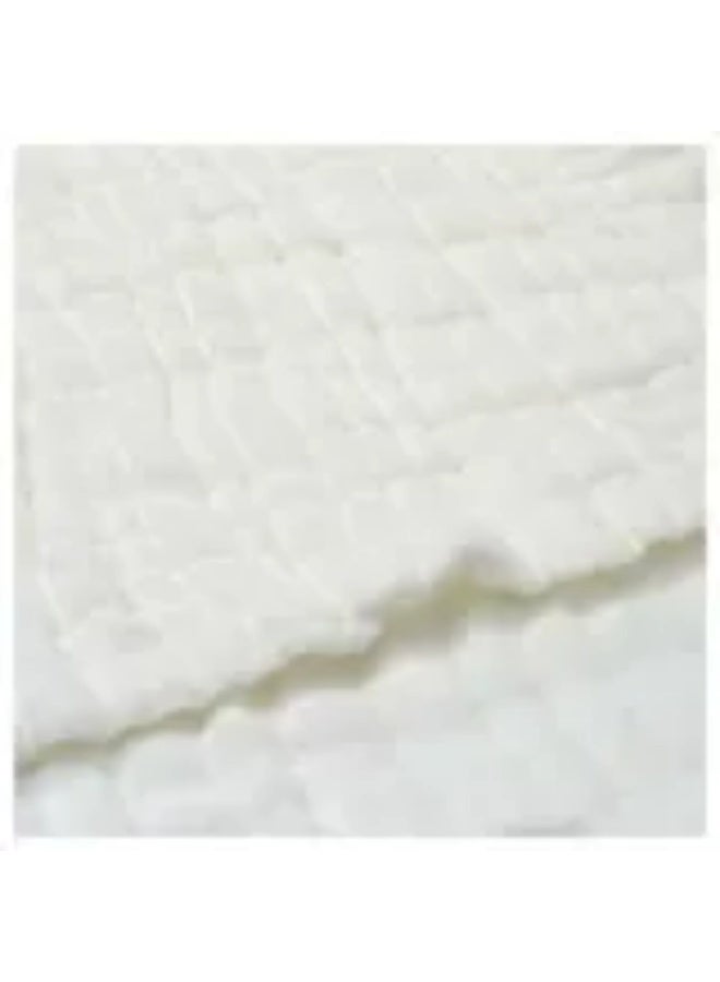 Anvi Baby - Set of 2 Organic Muslin Bath Towel - Yellow & White - Image 3