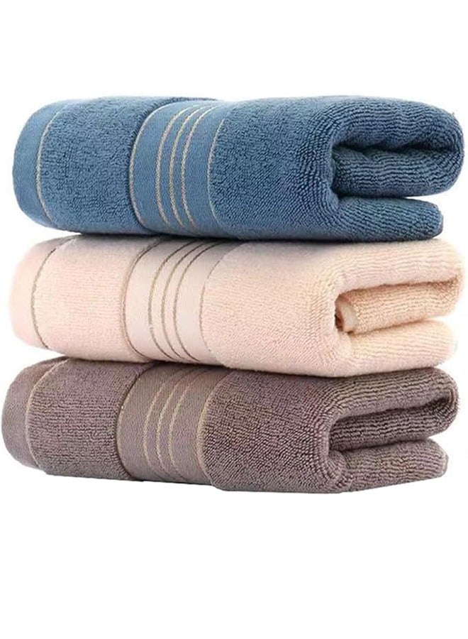 3 Pack Bathroom Hand Towels, Cotton Soft Absorbent Towel Set, 100% Cotton Towels For Face Spa Bathroom Gym Kitchen, 13x30 Inch, Unisex - Image 2