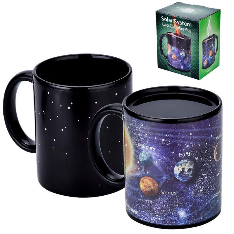 Antner Magic Heat Changing Coffee Mug Solar System Ceramic Heat Sensitive Color Changing Cup 12 Oz - Image 1