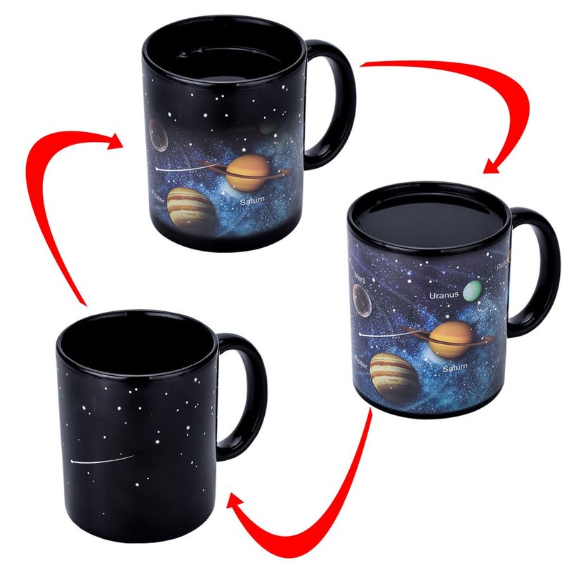 Antner Magic Heat Changing Coffee Mug Solar System Ceramic Heat Sensitive Color Changing Cup 12 Oz - Image 2