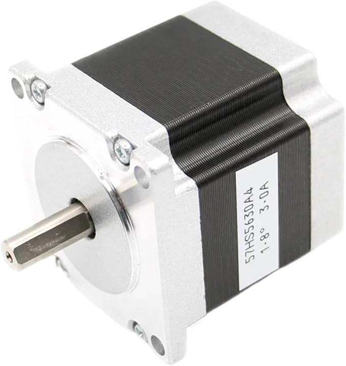 محرك خطوي NEMA 23، عمود 8 مم، 3 أمبير، 1.26 نيوتن متر، لماكينات الطحن CNC وآلات النقش وطابعات 3D - Image 1