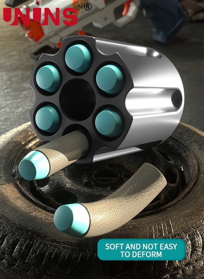 UNUNS Toy Foam Blasters,Soft Bullet Toy Revolver,Nerf Gun Fun,Lever Action Nerf Gun,Morph Burst Mech Revolver,Pistol Gun Shooting Game For Kids' Education,Memorable Gifts For Boys Girls Teens Adults,White - Image 5