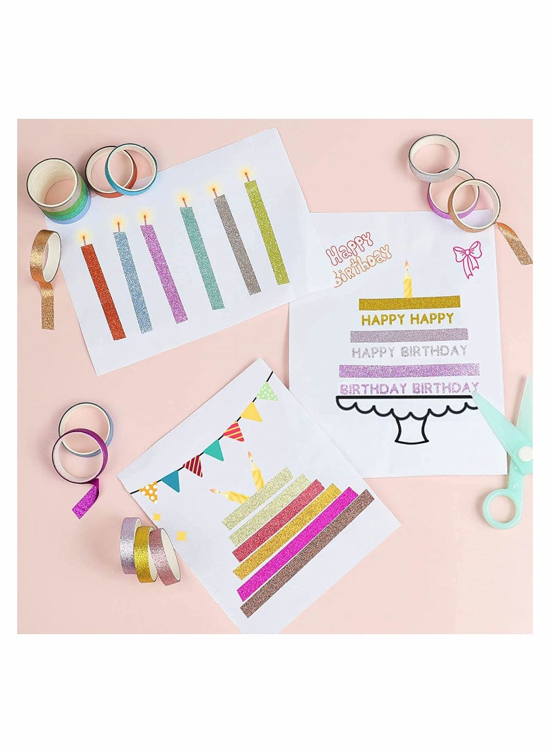 Y&D 30 Rolls Masking Tape Set Decorative Craft Collection For DIY And Gift Wrapping With Colorful Designs Patterns Random Color  - Image 2