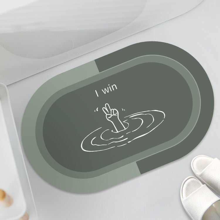 A Generation Of Diatom Mud Mat Absorbent Mat Bathroom Bathroom Door Non-Slip Mat Kitchen Anti-Oil Mat - Image 1