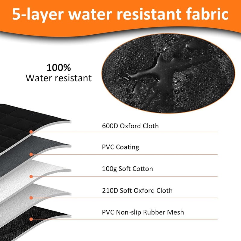 Waterproof Dog Car Seat Cover Pet Seat Protector with Colored Edge 137x147cm Non-Slip Backseat Mat for Suvs Trucks Travel - Image 3