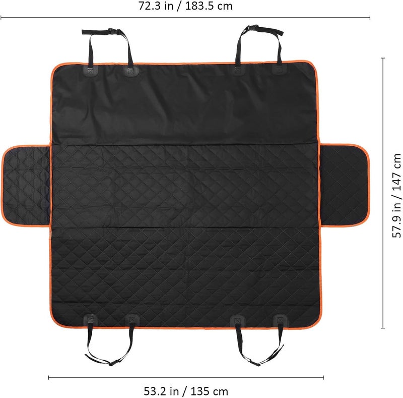 Waterproof Dog Car Seat Cover Pet Seat Protector with Colored Edge 137x147cm Non-Slip Backseat Mat for Suvs Trucks Travel - Image 2