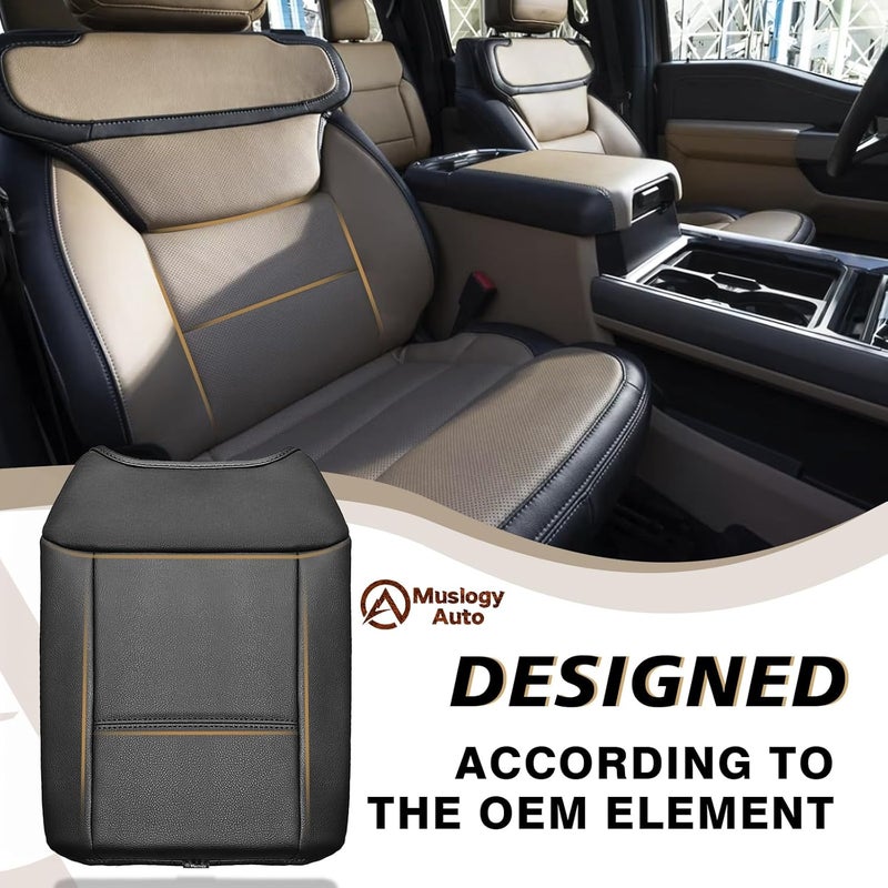 Muslogy غطاء مسند الذراع لوحة التحكم المركزية من ، مناسب لسيارات Ford F250 وF350 وF450 للأعوام 2023-2025 و2026 (طراز Super Duty)؛ وسادة مسند الذراع مريحة، مع حامي من الجلد النباتي، سمك أكبر بمقدار بوصة واحدة (فقط لمقاعد النوع “Bucket Seat”). - Image 3