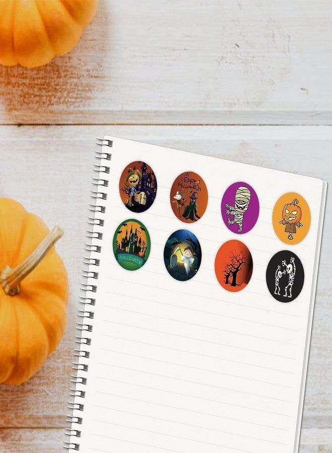 Partywind 1000 PCS Halloween Stickers for Kids, 2 Rolls Halloween Pumpkin Stickers Bulk, Self Adhesive Stickers for Happy Halloween Party Favors Decorations - Image 4