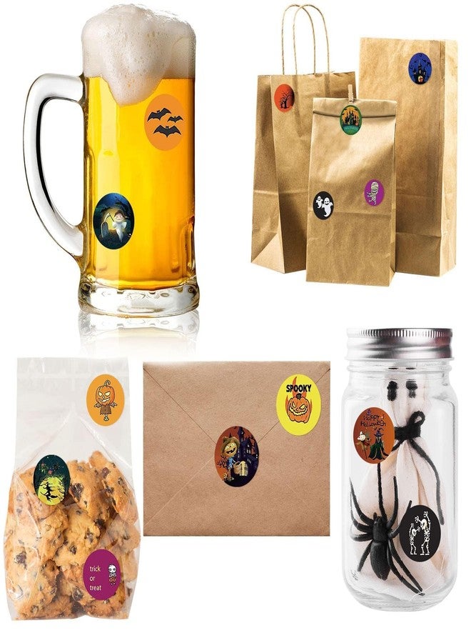 Partywind 1000 PCS Halloween Stickers for Kids, 2 Rolls Halloween Pumpkin Stickers Bulk, Self Adhesive Stickers for Happy Halloween Party Favors Decorations - Image 3