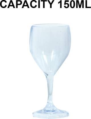 Coolkart Polycarbonate Wine Glasses Set of 6 Shatterproof Homes Outdoor bar Glasses Dishwasher Safe Ideal for Cocktails Scotch 150 ml - Image 3