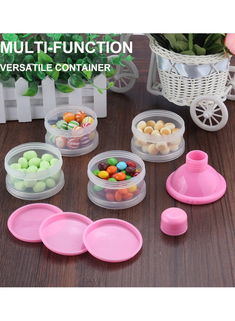 ORiTi Baby 4 Layers Stackable Formula Dispenser Formula Containers, Pink, 2 Pieces - Image 3
