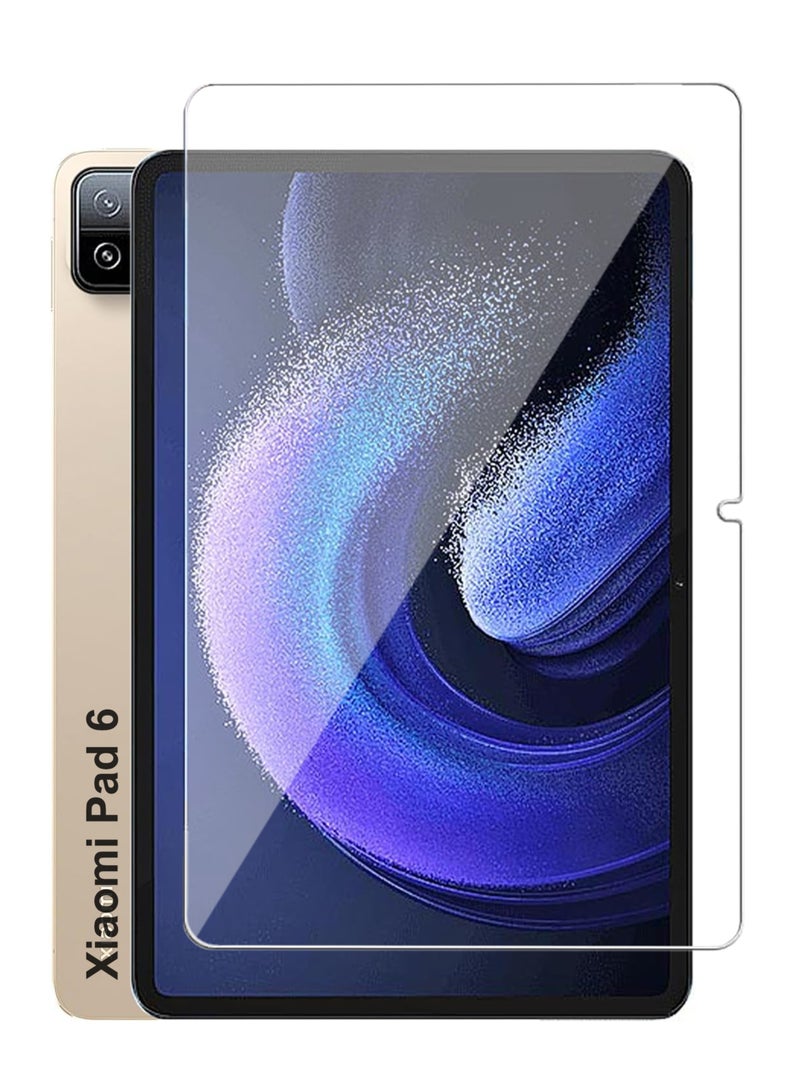 واقي شاشة Xiaomi Pad 6، واقي شاشة من الزجاج المقوى عالي الوضوح مقاوم للخدش وخالٍ من الفقاعات، شفافية عالية، واقي شاشة لمس دقيق لجهاز Xiaomi Pad 6 - Image 1