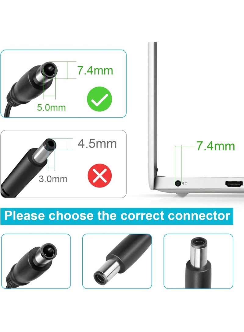 Terabyte 90W 19.5V 4.62A Laptop Charger for Dell XPS 14 15 Latitude E6230 E6320 E6400 E6410 E6420 E7440 Vostro 1540 3460 3560 3750 Inspiron E1405 E150 E15 Precision Series Notebook (7.4 x 5.0 mm) - Image 4