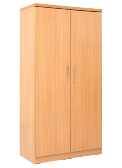 AFT Spacious Two-Door MDF Wardrobe with Lockable Compartments, Durable Metal Hinges, and Multiple Shelves for Organized Storage – Featuring Premium Beige Finish (Arfan)  - Image 2