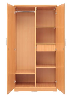 AFT Spacious Two-Door MDF Wardrobe with Lockable Compartments, Durable Metal Hinges, and Multiple Shelves for Organized Storage – Featuring Premium Beige Finish (Arfan)  - Image 5
