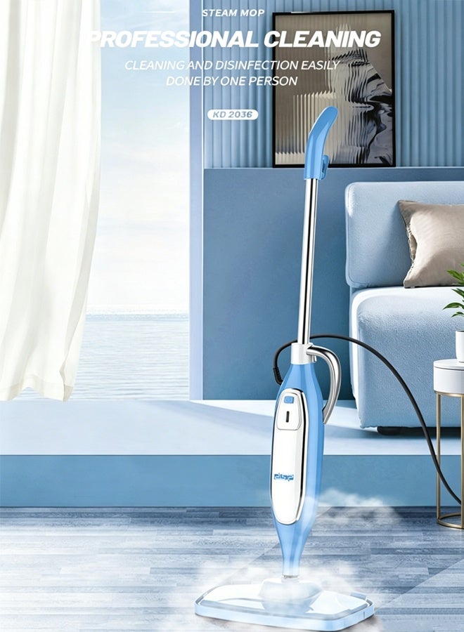 DSP 8-in-1 Steam Mop for Floor Cleaner with Detachable Handheld & Swivel Steering,All-in-One Mopping and Sanitizing Floor Cleaner,20 Sec Heat-Up,Removable Water Tank,Chemical-Free Cleaning,Safe for All Sealed Floors,1250W KD2036 - Image 2
