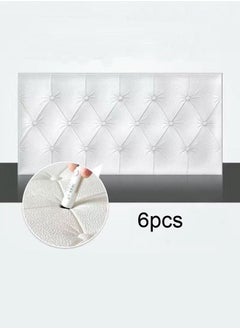 JSAITOYS 6-Piece Diy Foam Wallpapers Wall Coating Paper 3d Embossed Waterproof Home Tiles Stickers Wall Cladding Panel  - Image 1