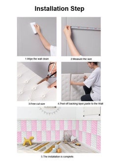 JSAITOYS 6-Piece Diy Foam Wallpapers Wall Coating Paper 3d Embossed Waterproof Home Tiles Stickers Wall Cladding Panel  - Image 3