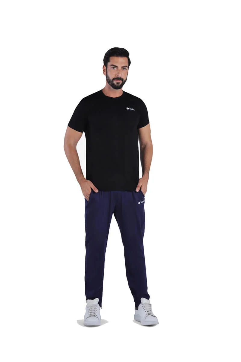 Yeseco Black Athleisure T-Shirt – Ultra-Soft Bamboo Viscose Tee