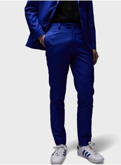 TOPMAN Topman Premium Slim Wool Suit Trouser In Blue  - Image 1