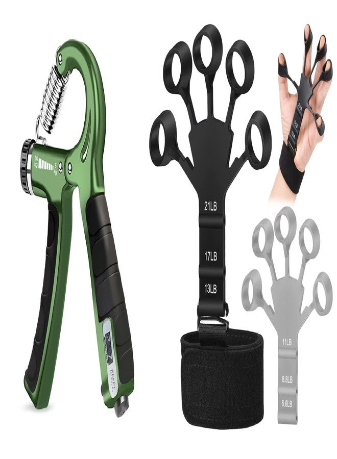 xyno Hand Grip Strengthener Combo Pack with Counter & Forearm Exerciser | Adjustable Resistance Grip Trainer for Hand, Wrist & Finger Strength - Image 1