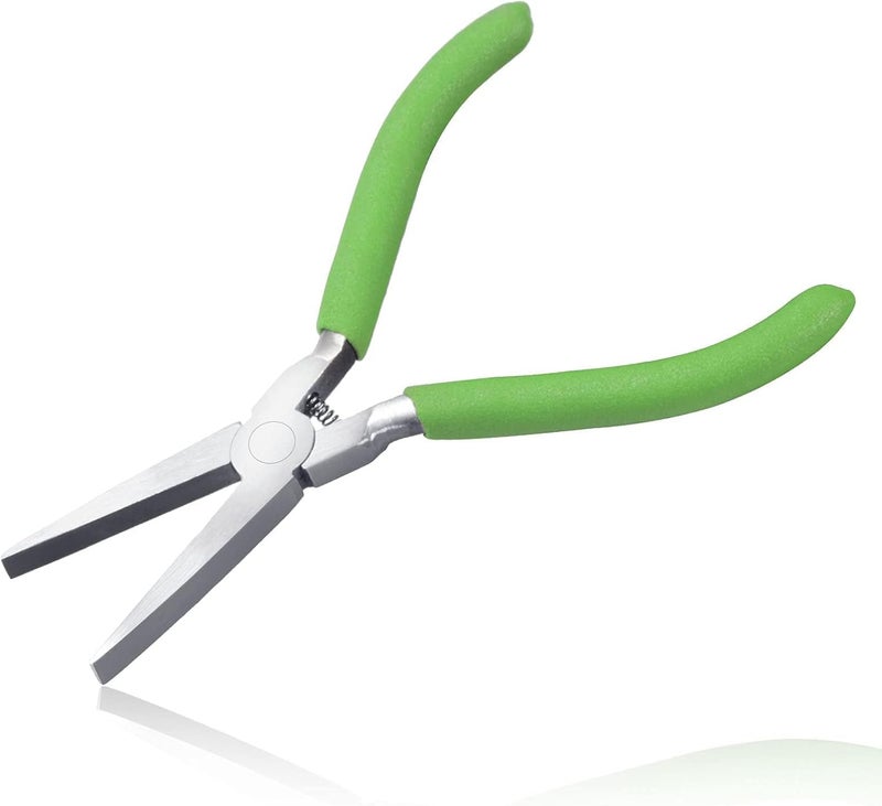 LEONTOOL Flat Nose Pliers for Jewelry Making Smooth Jaw 5 Inches Flat Nose Duck Billed Pliers Small Plier Jewelry Making Supplies for Wire Bending Warpping Shaping - Image 1