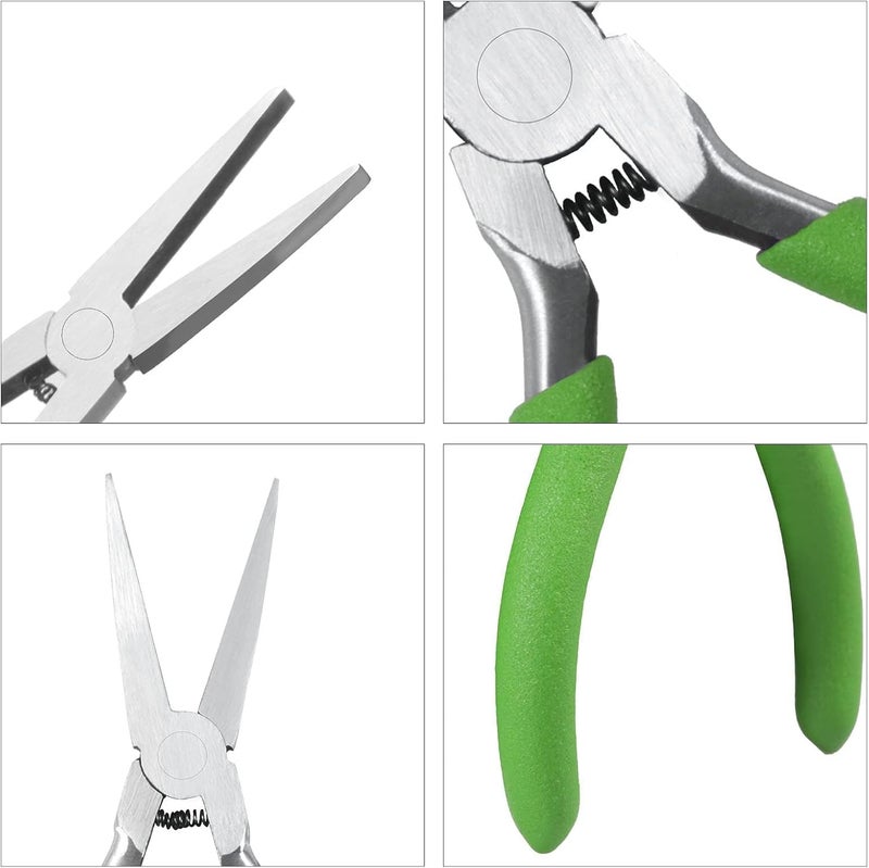 LEONTOOL Flat Nose Pliers for Jewelry Making Smooth Jaw 5 Inches Flat Nose Duck Billed Pliers Small Plier Jewelry Making Supplies for Wire Bending Warpping Shaping - Image 4