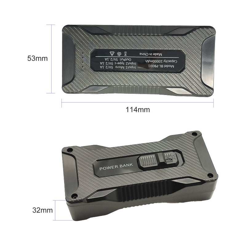 Portable Charger Lightweight 10000mAh Power-Bank Fast Charging Power Bank Bright Flashlight Power Bank for Cellphones Tablet BT Headphones - Image 3