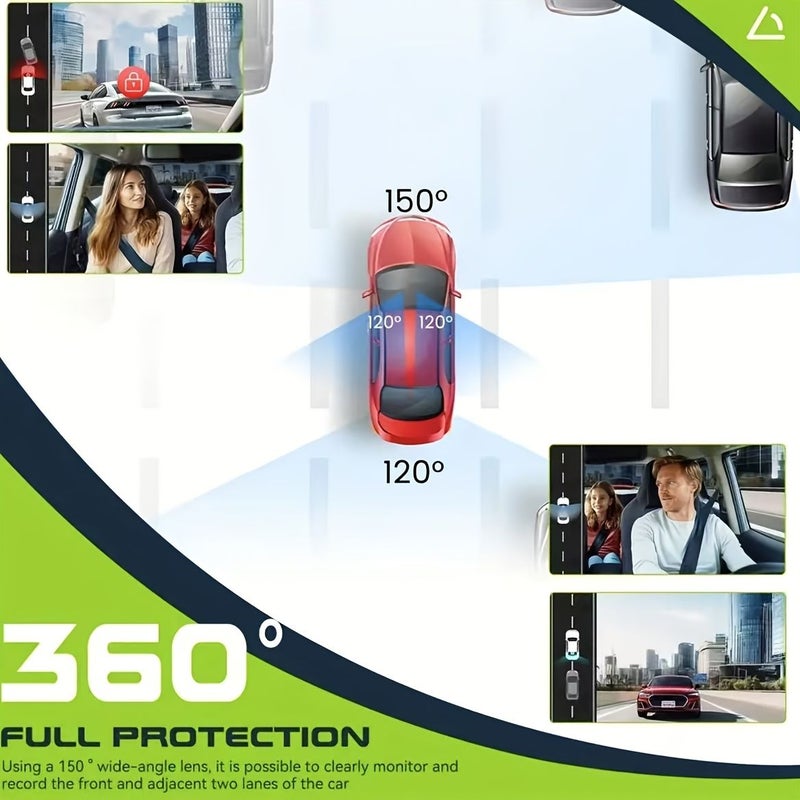 كاميرا سيارة محدثة حديثًا لعام 2026، 4 كاميرات، دقة 1080P فائقة الوضوح، رؤية كاملة بزاوية 360 درجة - Image 4