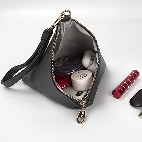 PG6 Women Synthetic Leather Clutch Wallet Triangle Wristlet Purse with Wrist Strap - Image 3