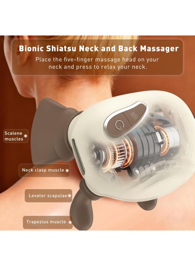 general 4D Wireless Neck Shoulder Massager, Bionic Hands Deep Tissue Massage, Portable Electric Kneading Shiatsu Back Massager, 3 Relax Massage Modes, for Body Daily Relief, Gifts for Men Women - Image 3