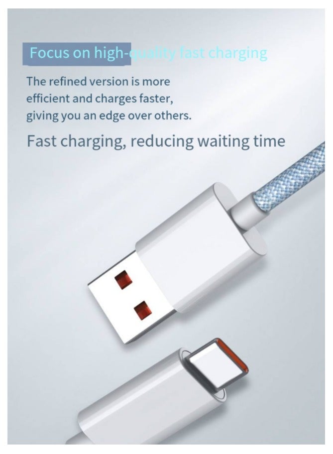 Fast charging cable for USB-C interface tablet phones (silver gray, 1.5 meters) - Image 4