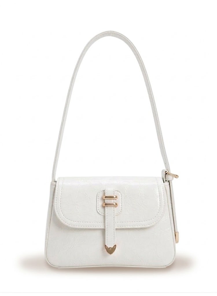 لايف ستيلاش  حقيبة كتف جلد انيقة - ابيض - ZC-10 - Image 1