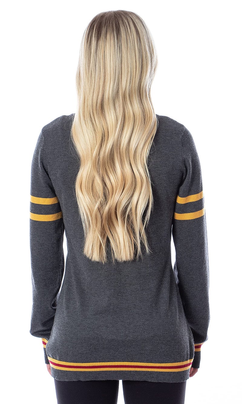 Bioworld Harry Potter Womens Gryffindor House Open Front Cardigan Juniors Knit Sweater (Large) - Image 3
