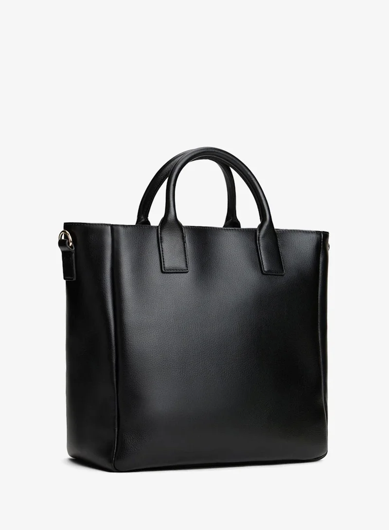 Tommy Hilfiger black Casual Logo Webbing Crossbody Tote Bag for Women | Best Price UAE